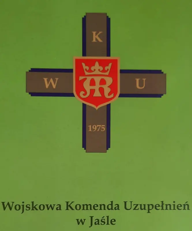 logo WKU Jasło i napis Wojskowa komenda uzupełnień w Jaśle